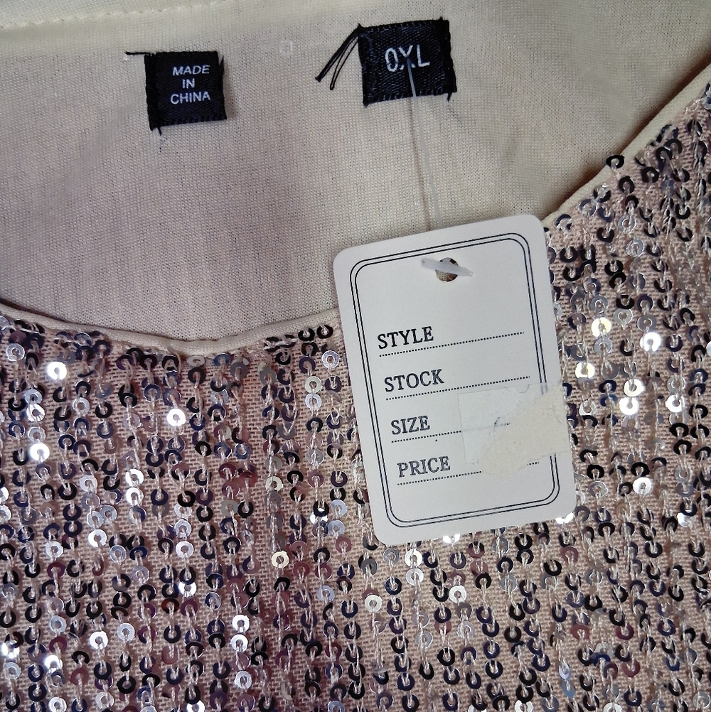Cream Sequin Two Peice - Picture 2 of 5